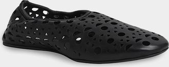 Alaia Neo Vienne Cutout Leather Ballerina Flats