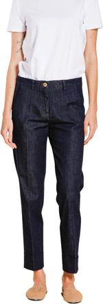 Mason's New York Carrot Chino Broek - Dames - Cropped Jeans - Blauw - S - Katoen - Jeans