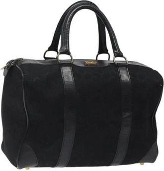 Celine Tweedehands Canvas handtassen - Dames - Vintage Handtas - Zwart - ONE Size - Leer - Vintage