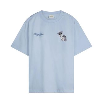 Filling Pieces Tops, Heren, Blauw, S, Katoen, T-shirt Broken Plate