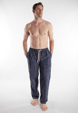 Tom Tailor Pyjamahose TOM TAILOR Milos, Herren, Gr. 54 (XL), N-Gr, braun (braun, mittel, karo), Web, Obermaterial: 100% Baumwolle, bequem lang, Hosen Pyjamahose,