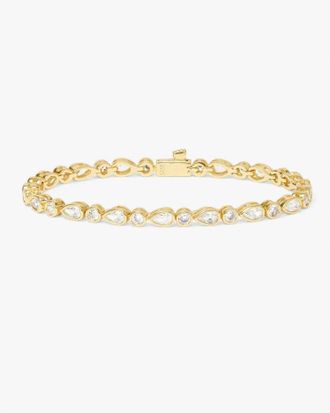 Melinda Maria Womens Isla Tennis Bracelet In Gold