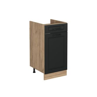 Vicco Mueble Bajo De Cocina R-line, Antracita Casa De Campo/roble Dorado, 40 Cm Sin Encimera, Vicco
