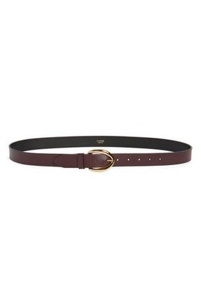 Vince Leather Belt in Fig at Nordstrom Rack, Size X-Large