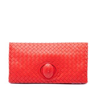 Bottega Veneta Pre-owned Bottega Veneta Nappa Intrecciato Turn Lock Clutch Ladies F3GSETF0YTTZLLZN
