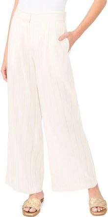 Vince Camuto Pleated Wide Leg Pants in New Ivory at Nordstrom, Size Xx-Large
