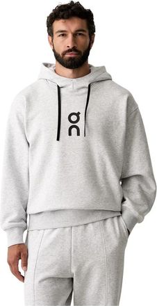 On Running Club Hoodie - Heren - Sportshirts - Grijs - S - Katoen - Fitness
