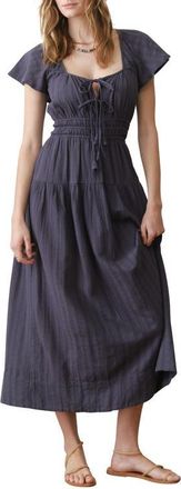 Marine Layer Skye Cotton Midi Dress in Indigo at Nordstrom, Size X-Small