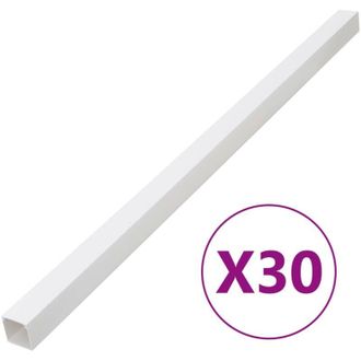 vidaXL Canaletas Para Cables Pvc 33x33 Mm 30 M Vidaxl