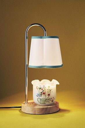 Anthropologie Scalloped Shade Candle Warmer Lamp