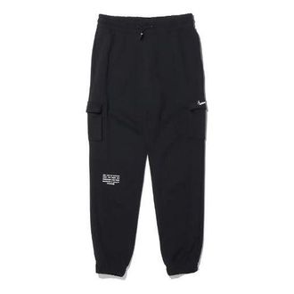 Nike (WMNS) Nike Sportswear Swoosh Slim Fit Bundle Feet Sports Pants/Trousers/Joggers Black CZ8906-010