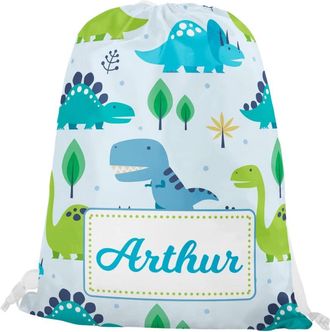 Fandango Personalised Premium Drawstring Bag Dinosaur PE Gym Kit School P.E Kids Sport Rucksack