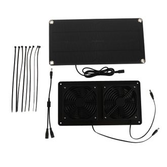 OEM Ventilador Solar De 12 V Y 10 W Con Panel Monocristalino Y Dos Ventiladores De 3 W Para Coche E Invernadero