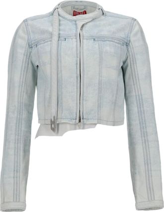Diesel De-Saphix Cropped Denim Zip Jacket