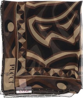 Pucci Silky Scarves, female, Multicolor, Size: ONE SIZE Printed Silk Scarf