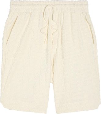 Dr&ocirc;le de Monsieur DR&Ocirc;LE DE Monsieur Monogramme Terry Cotton Shorts - Off White - XL