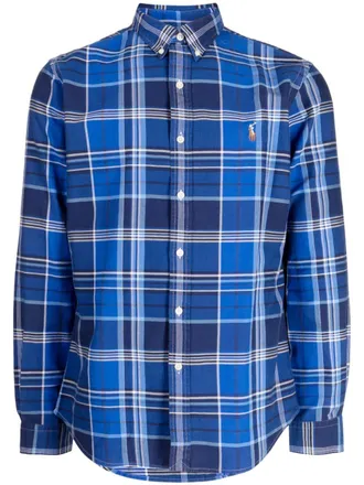 Polo Ralph Lauren Polo Pony-motif checked cotton shirt - Blue