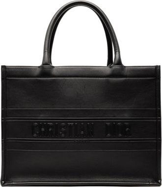 Dior Black Leather Tote Bag (Pre-Owned)