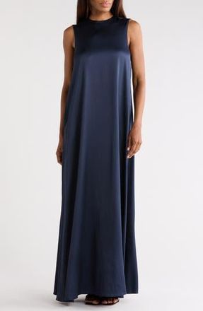 TWP Capitol Sleeveless Hammered Satin Gown in Parisian Night at Nordstrom Rack, Size 00