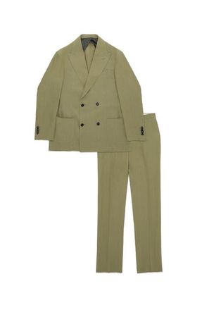 Fortela Marcello Linen Suit in Green at Nordstrom, Size 54 Eu