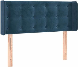 vidaXL Cabecero Con Led De Terciopelo Azul Oscuro 103x16x78/88 Cm Vidaxl