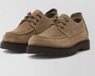 Birkenstock suede oxford lace up shoes rubber sole