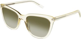Saint Laurent SL 548 Slim Zonnebril - Dames - Accessoires - Geel - Maat: 55 MM