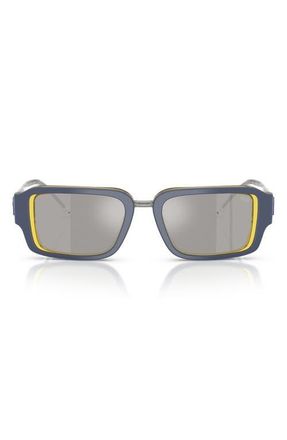 Diesel 52mm Rectangular Sunglasses in Trilayer Metal Yellow /Grey at Nordstrom