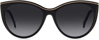 Carolina Herrera Grey Shaded Cat Eye Ladies Sunglasses HER 0144/S 0KDX/9O 53