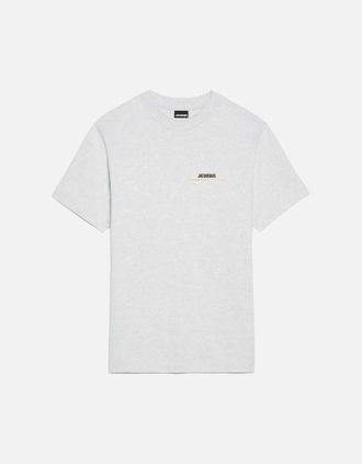 Jacquemus Mens Jacquemus Le Gros Grain Logo T-Shirt Grey - Size: 44
