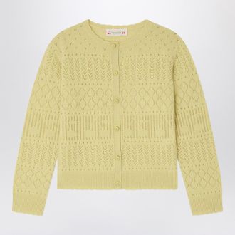 BONPOINT Cardigan Enza verde chiaro in cashmere