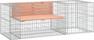 vidaXL Vidaxl - Banco De Jard&iacute;n Con Cesta De Gaviones Madera Abeto Douglas