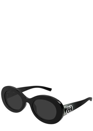 Gucci Round-frame Sunglasses - Black - One Size