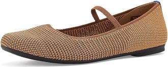 Rothy's The Max Square Mary Jane Womens Dress Flat Shoes Wheat Raffia-Knit : 11.5 M, Synthetic