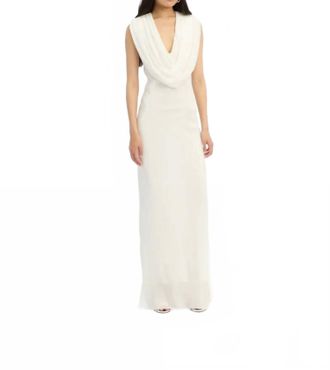 Rotate Maxi Waterfall Dress In White