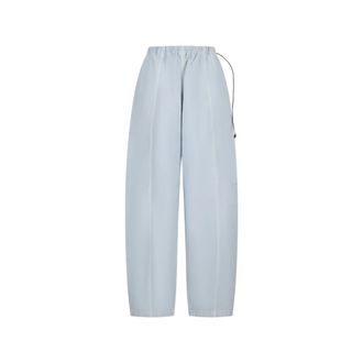 Haikure Angel Short Length Twill 45 - Dames - Wijde Broeken - Blauw - S - Katoen - Broeken