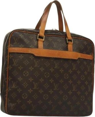 Louis Vuitton Tweedehands Canvas Louis Vuitton tassen - Dames - Vintage Handtas - Bruin - ONE Size - Leer - Vintage
