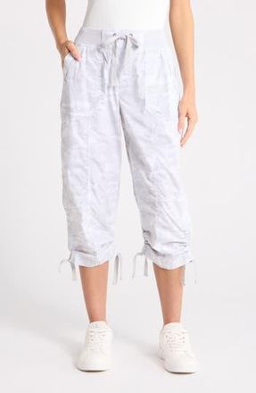 DKNY Peached Poplin Convertible Utility Pants in Camo Vapor Grey at Nordstrom Rack, Size X-Large