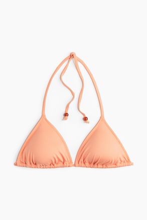 H&M Wattiertes Triangel-Bikinitop - Apricot