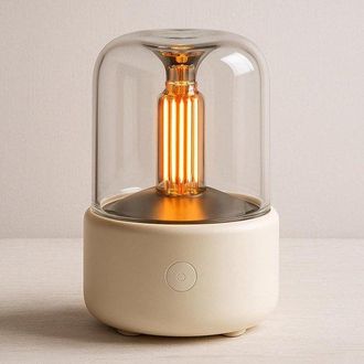 No Brand Difusor Y Humidificador De Aromaterapia Con L&aacute;mpara De Vela - Difusor De Aceites Esenciales De 120 Ml