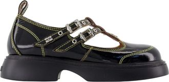 Ganni Flats - Dames - Platte Schoenen - Zwart - 39 EU - Schoenen