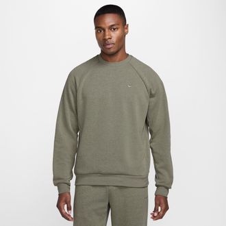 Nike Mens Primary Fleece Dri-FIT UV Performance Crew in Green | FZ0971-320