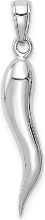 Diamond2Deal 14k Gold Large 3D Italian Horn Pendant