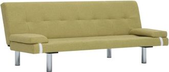 vidaXL Cama De Sof&aacute; Con Dos Almohadas De Poli&eacute;ster Verde