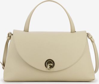 Coccinelle Handbag double grainy leather sandshell / seagrass