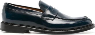 Doucal's penny-slot leather loafers - men - Calf Leather/Calf Leather/Calf Leather/Rubber - 45 - Black