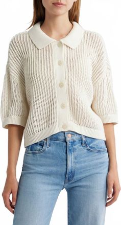 Cleobella Peri Crochet Top In Bright Ivory