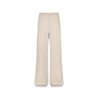 Summum Wideleg Skye Tencel Beige Broek - Dames - Broeken - Beige - Maat: M