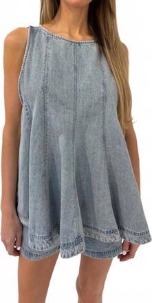 Free People Womens Cassius Denim Set In Bleachout