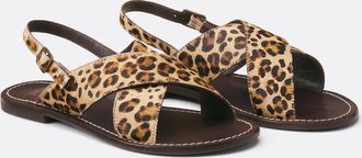 La Redoute Collections Sandalen van luipaardleer, Signature LAURINE